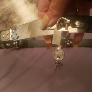 Authentic Dolce and Gabbana belt with lock and key feature